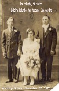 Cardina (Joseph) & Palumno (Guiditta) Wedding Photo 1920