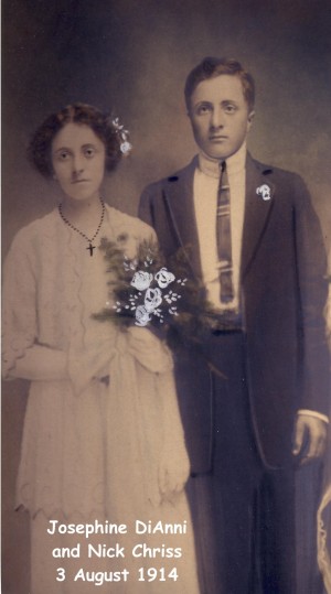 chriss (nick) & dianni (josephine) 1914 photo