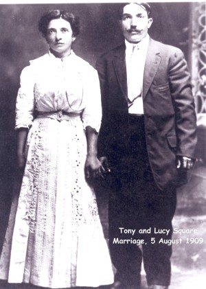 square (donato) & dianni (lucia) 1909 marriage photo