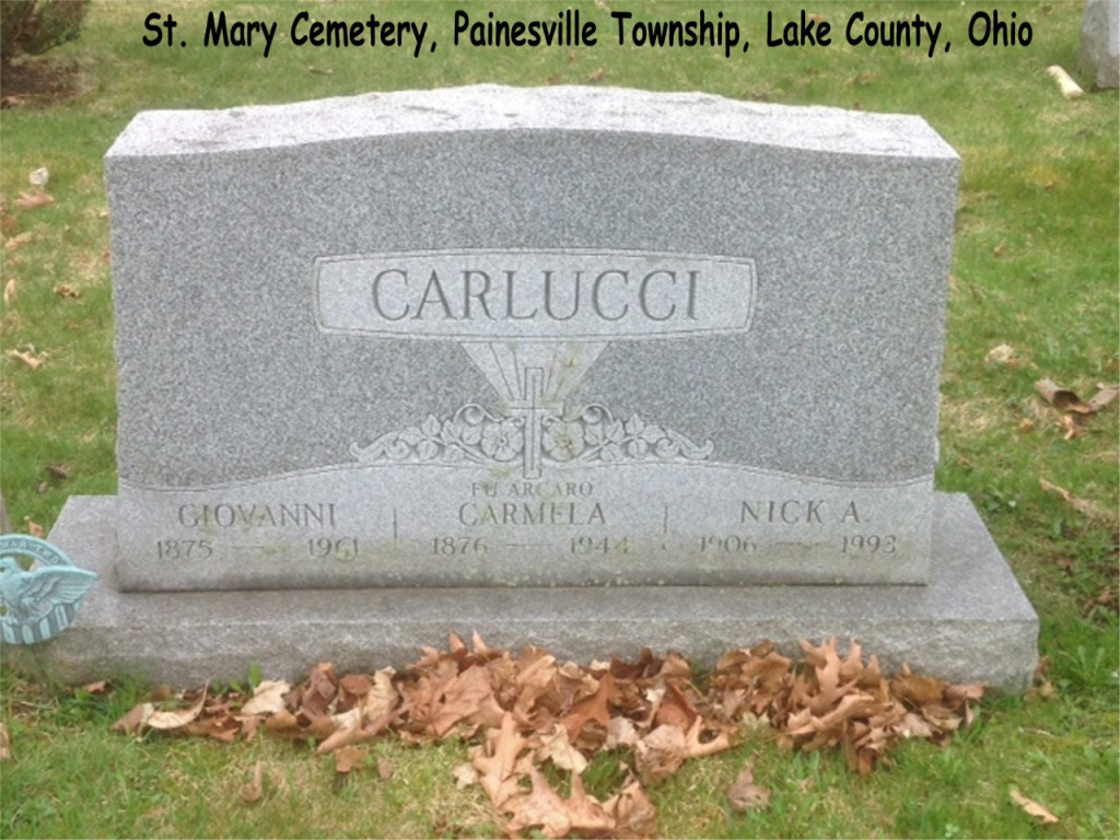 Carlucci (Giovanni & Carmella Arcaro) Tombstone