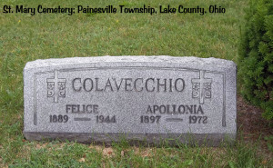 Colavecchio (Felice & Apollonia) Tombstone