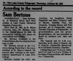 bertone (sabatino) 1982 obituary