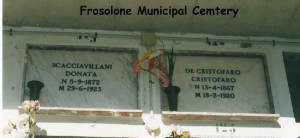 dicristofaro (cristofaro) and scacciavillani (maria donata) tombstone