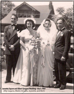 gargano  (albert) and square (jeanette) 1947 wedding