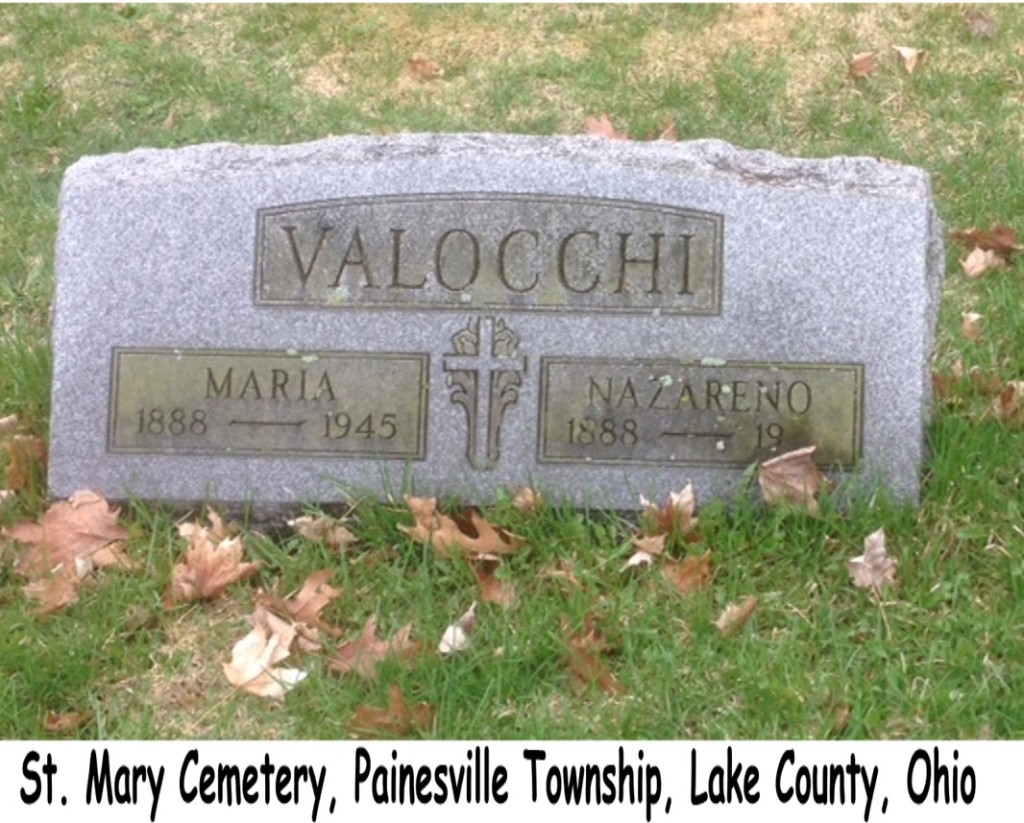 Valocchi (Nazareno & Marcellina Santi) Tombstone