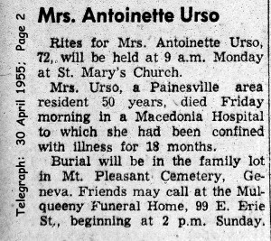 urso (antonia pustiro) 1955 obituary-rites