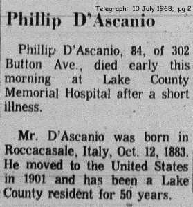 dascanio (filippo) 1968 obituary-rites
