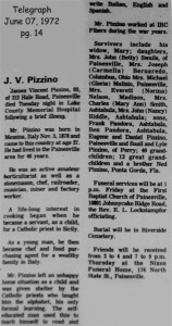 pizzino (vincenzo) 1972 obituary